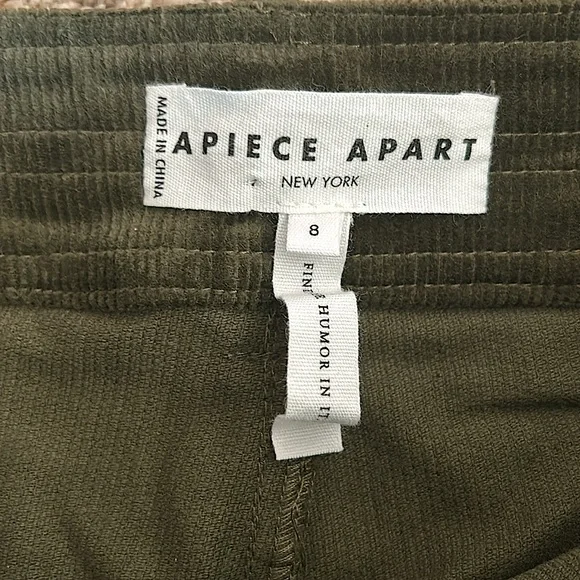 Apiece Apart Forest Green Button Front Corduroy Pants **Size 8**🌳🌳 - Picture 7 of 7